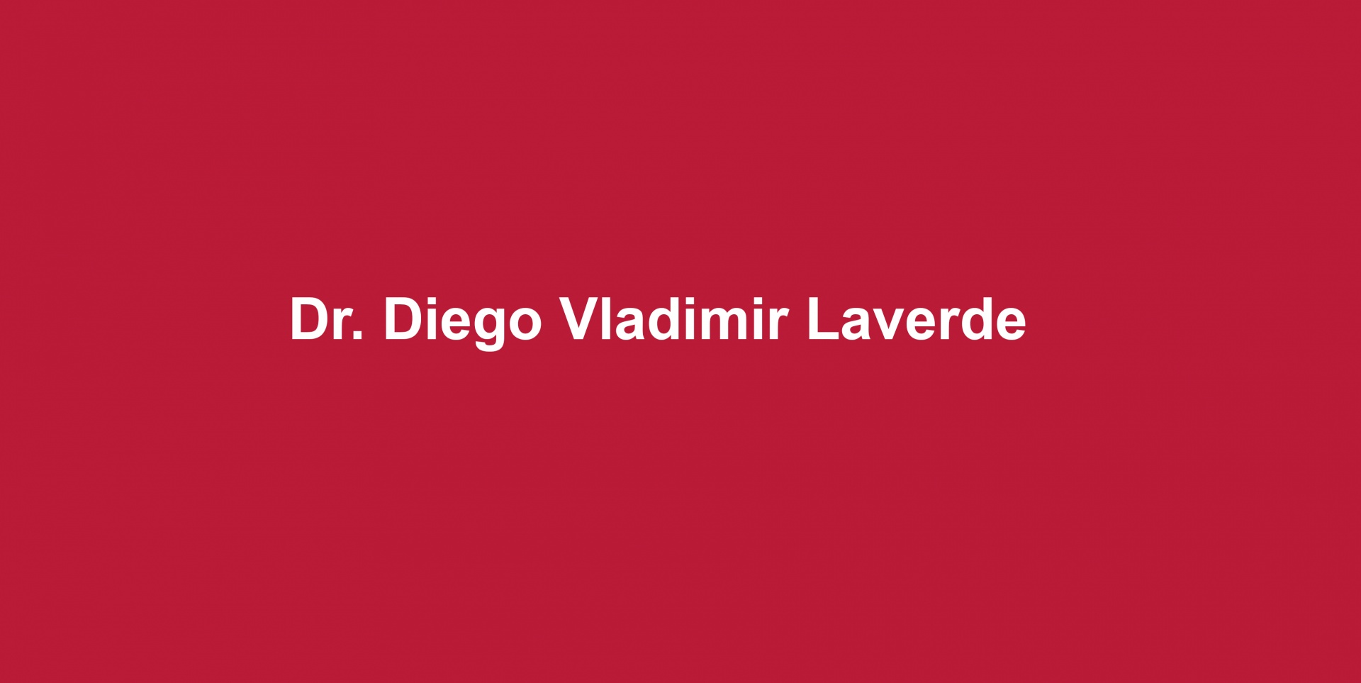 Dr. Diego Vladimir Laverde